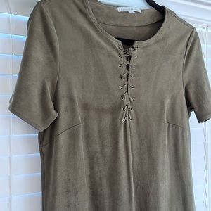 Daniel Rainn Suede Dress Medium